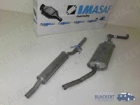 Imasaf Auspuffset Mitteltopf + Endtopf für VW Scirocco 1.6 1983-1985