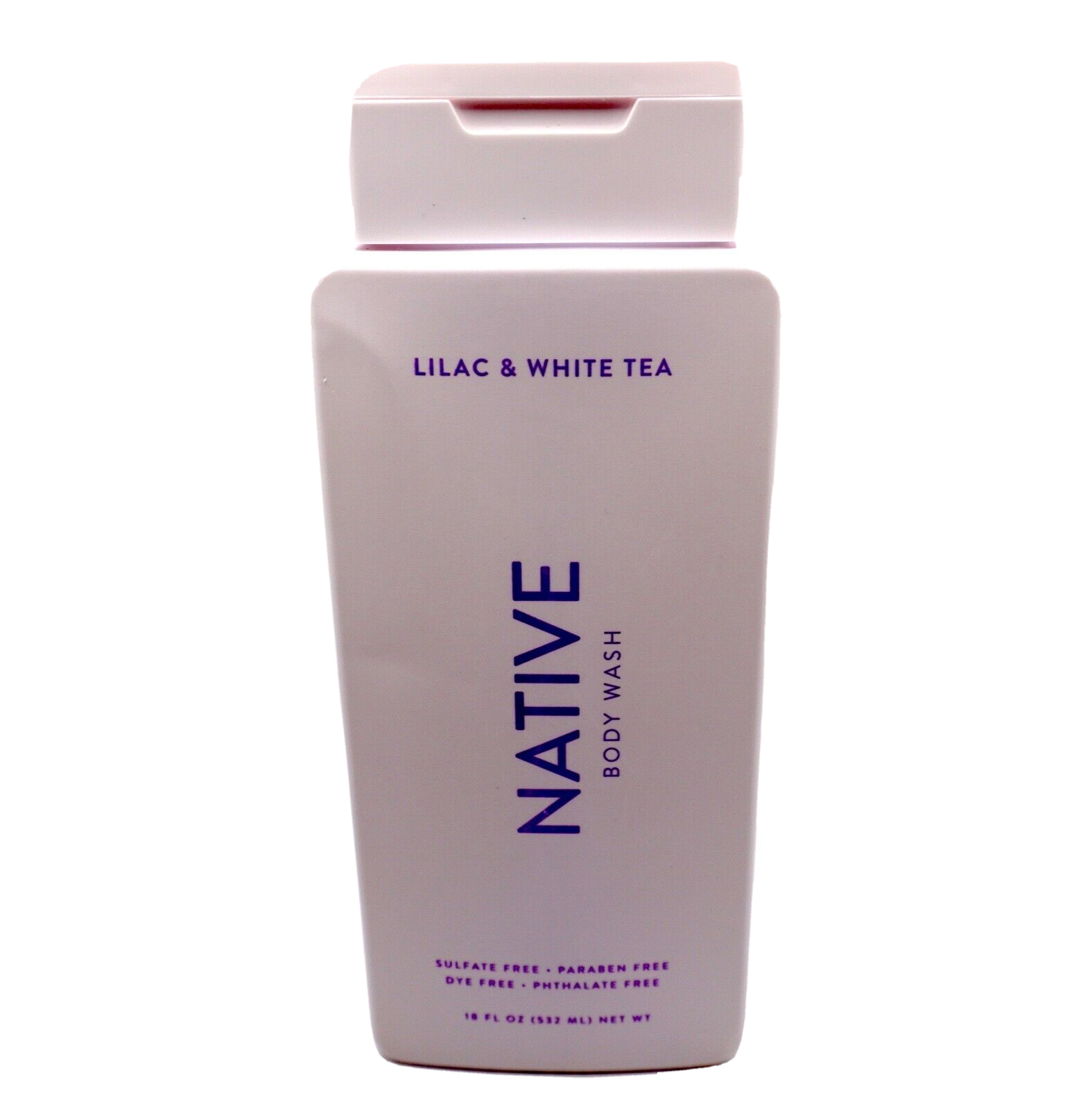Native Brand Lilac & White Tea Body Wash for Women 18 oz Bottle