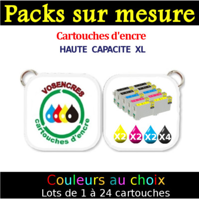 Lot De 12 Cartouches Compatibles Pour Imprimante - Modèles T0711, T0712, T0713, T0714