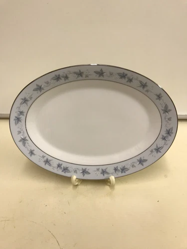 Vintage Noritake Bluecourt Oval Serving Platter 12x8.5 Inch Made In Japan