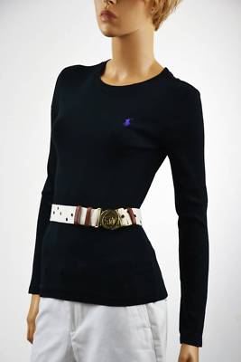Ralph Lauren Sport Black Long Sleeve Knit Top-Pony- NWT -XSmall Petite