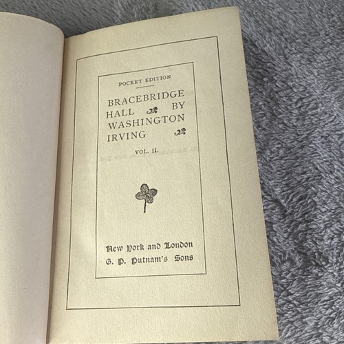 Bracebridge Hall By Washington Irving 1865, Putnam Son’s pocket Edition, Vol. 2 - Picture 4 of 7