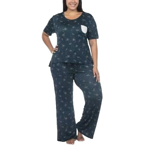 Pigiama Donna Honeydew 3 Pezzi In Jersey Morbido - Tie-Dye Zion Viola - Nuovo Con Etichette