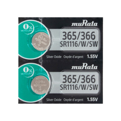 2 x SR1116W Murata Silver Oxide Watch / Electronic Batteries - Replaces Sony