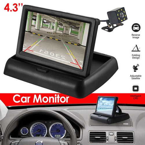 Car Backup Camera Rear View Parking System Night Vision+4.3" Mirror Monitor Kit