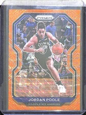 2020-21 Panini Prizm Basketball Orange Pulsar Prizm #147 Jordan Poole 39 of 60