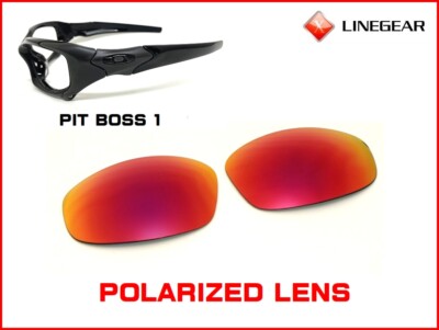 LINEGEAR UV420 Premium Red - Polarized Lens for Oakley Pit Boss1