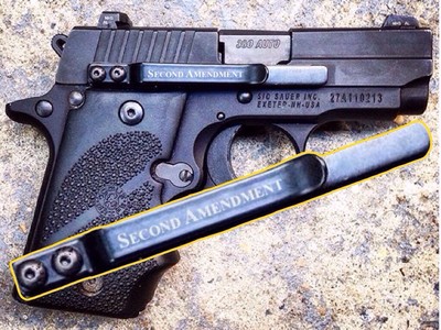 SEMI AUTO Engraved CLIPDRAW 2nd Second Amendment Belt Clip Conceal