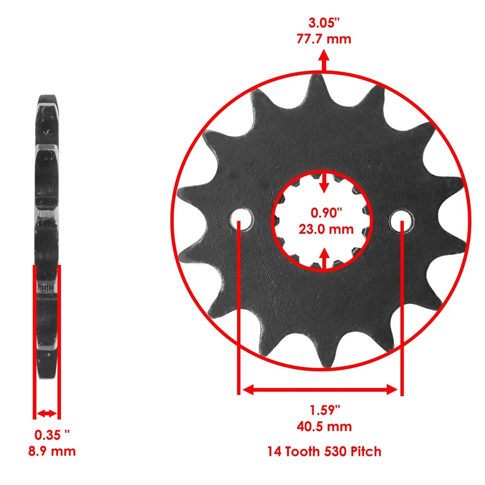 Black Drive Chain And Sprocket Kit for Suzuki GS750E GS750Es 1983 - Image 3 of 4