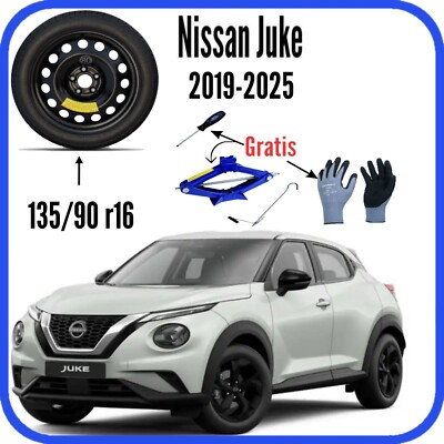 Space Saver Spare Wheel Mens 16 for The Nissan Juke With Set Jack Gloves Bit