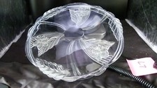 Mikasa Germany Heavy Crystal Glass Serving Platter Daffodil design 36cm,(14.17")