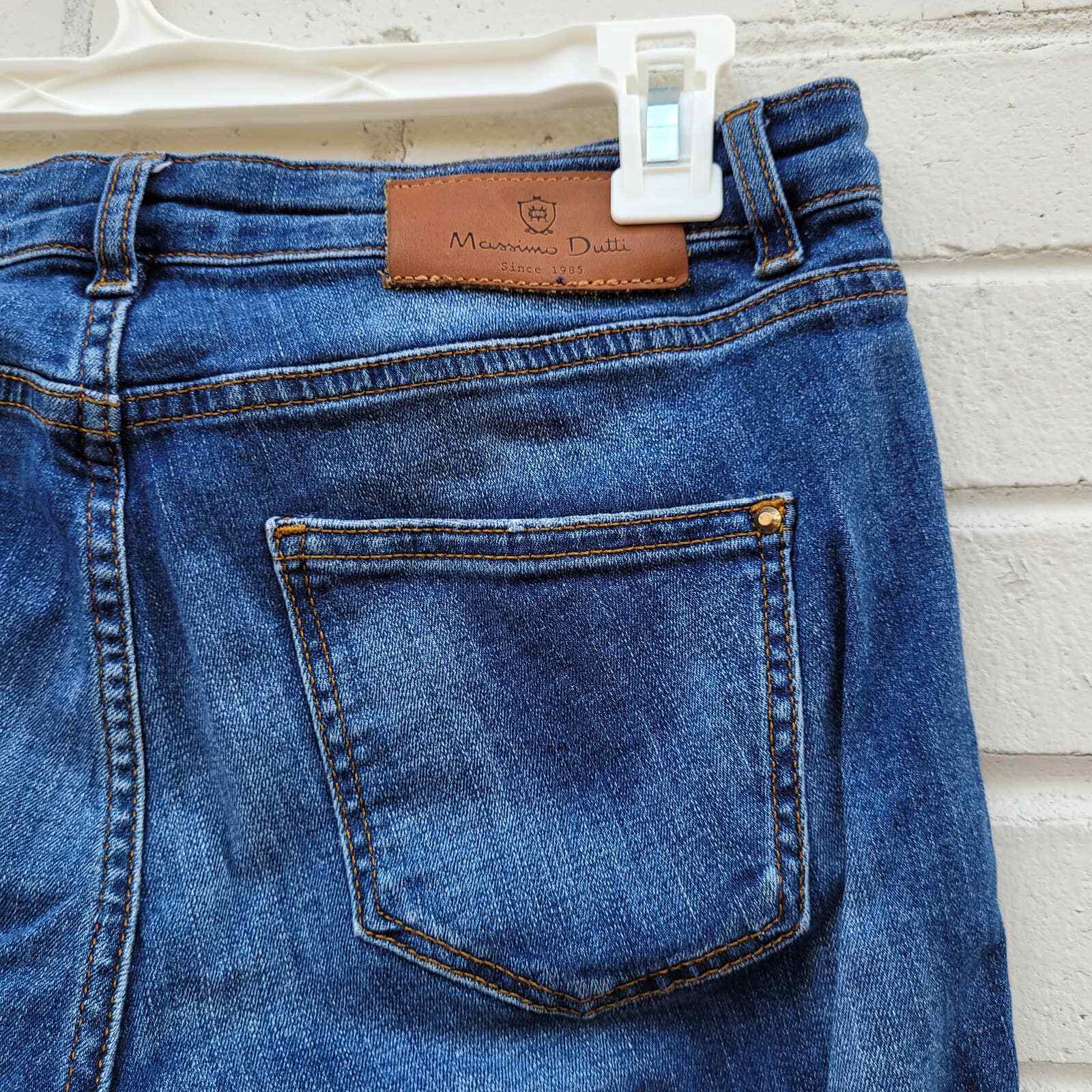 Massimo Dutti Regular Fit Skinny Ankle Jeans, Mid Rise, Medium Wash, Size 6/28 thumbnail 6