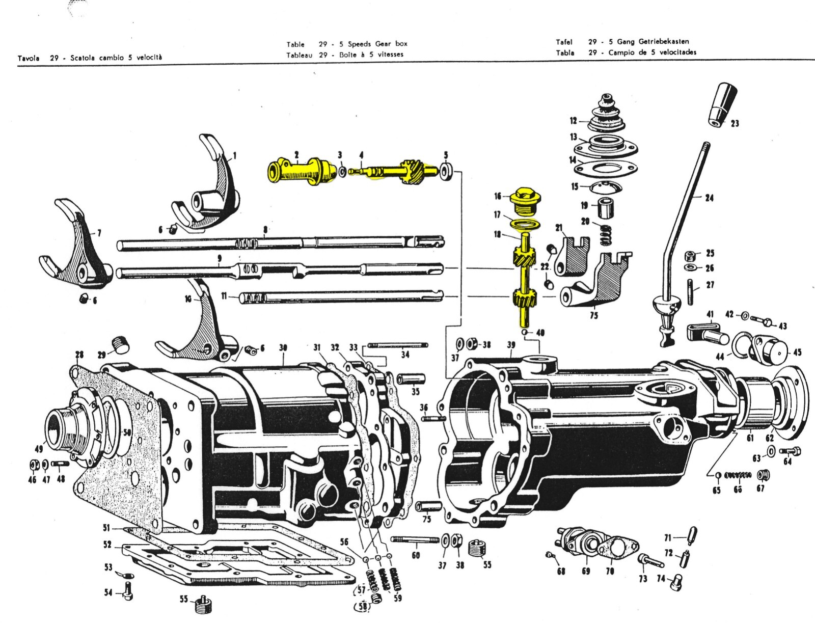 Maserati 3500 ZF S5-17, transmission speedometer gear set