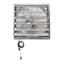 4244 CFM Silver Electric Powered Gable Mount Shutter Fan/Vent