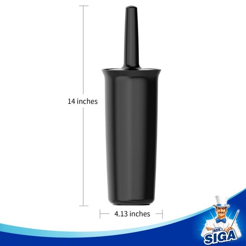 Brush Toilet Bowl Holder Bathroom Black 2 Pack Durable Polypropylene MR.SIGA - Picture 7 of 7