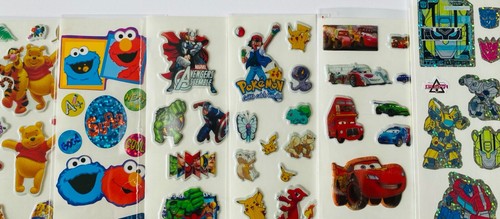 100+ Mxd STICKERS, MARVEL HELLO KITTY Winnie the Pooh FROZEN Care Bears Pokemon - Picture 2 of 22