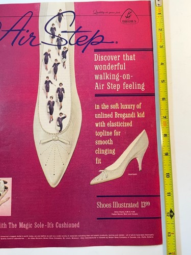 Vintage 1961 Air Step Shoes Brown Shoe Co Advertisement Print Ad - Picture 2 of 3