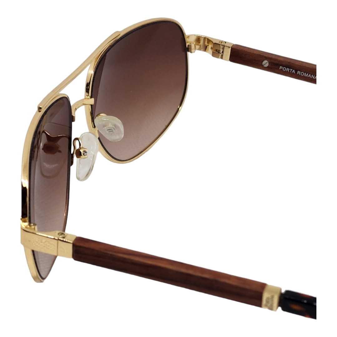 PORTA ROMANA SUNGLASSES WOOD PLASTI METAL COMBO MOD.1969  display picture 3