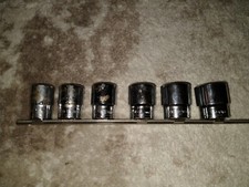 6pc Facom OGV S. Bi-Hexagon Socket Set 12 pt 11/16 3/4 13/16 7/8 15/16 1"
