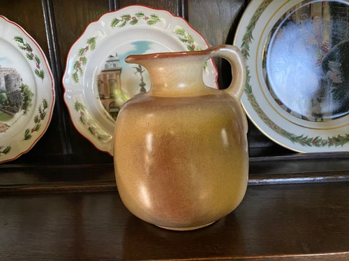 Vintage Frankoma Pottery Pitcher Jug 830 Tan Brown Plainsman