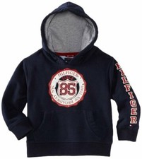 New Tommy Hilfiger Boys Hoodie Sweatshirt Navy NWT Med and Large Front Pocket