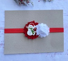 Snowman Baby Headband , Christmas headband , Holiday Headband, Toddler Headband