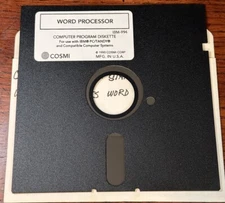 Cosmo Corp Computer Program Diskette IBM PC Tandy Word Processor 5.25” Floppy