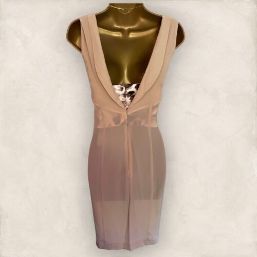 Vestido corsé Just Cavalli para mujer crema seda estampado de leopardo UK 12 IT 44 US 8 - Imagen 3 de 8