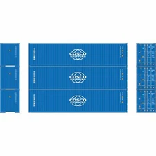 NEW Athearn 40' Corrugated HC Container - Cosco Shipping (3) N Scale