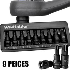 WinHolder IMPACT TORX BIT Sockets Set 3/8"Dr Impact TRX Star Socket Tool T20-T60