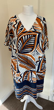 F&F Dress - Size 18 UK/ 46 Eur  -  Blue & Burnt Orange   BNWT
