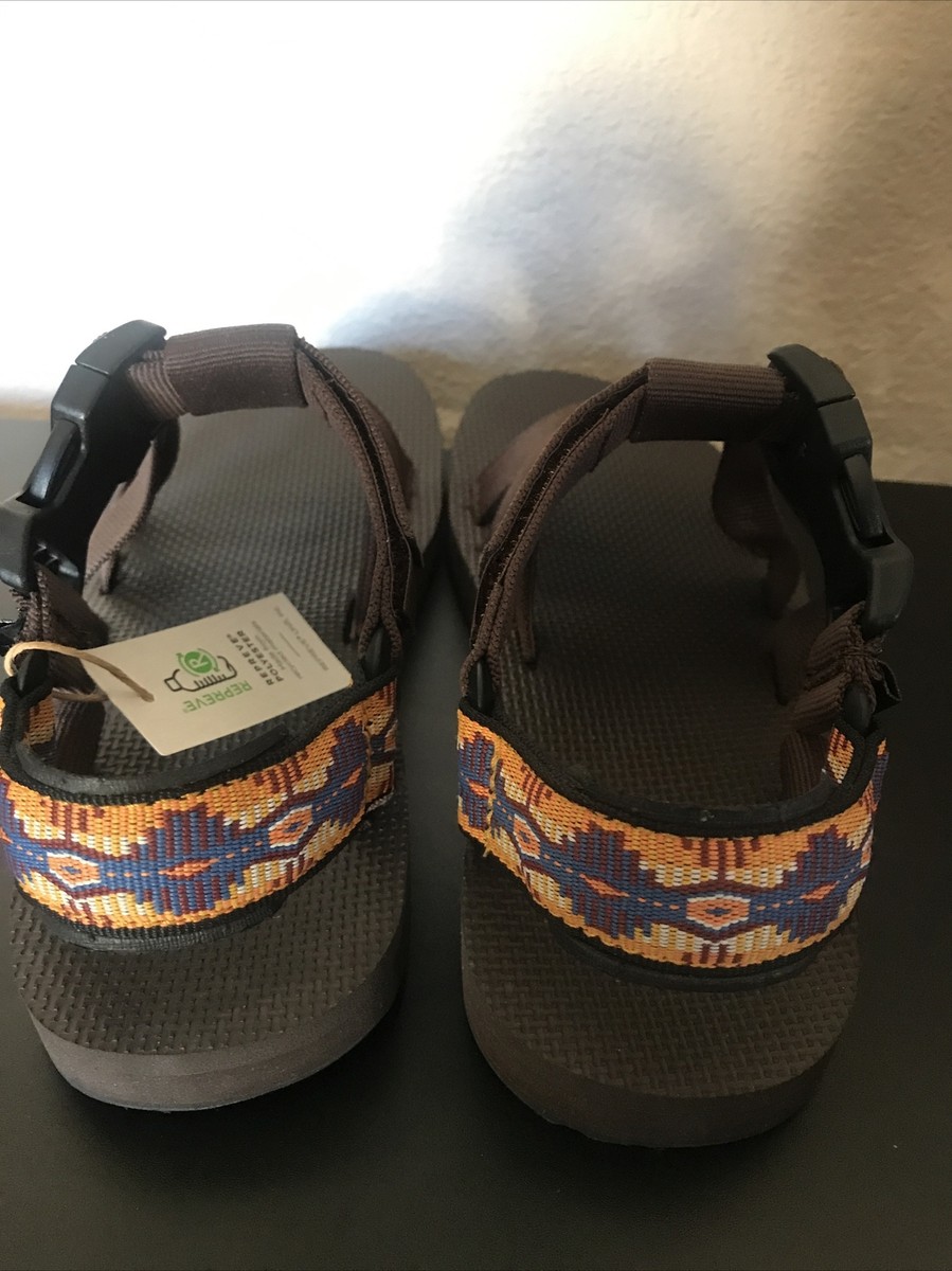 TEVA Original Dorado Brown Southwest Print Strap Sandals  display picture 3