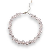 White Pearl Choker Necklace for Women