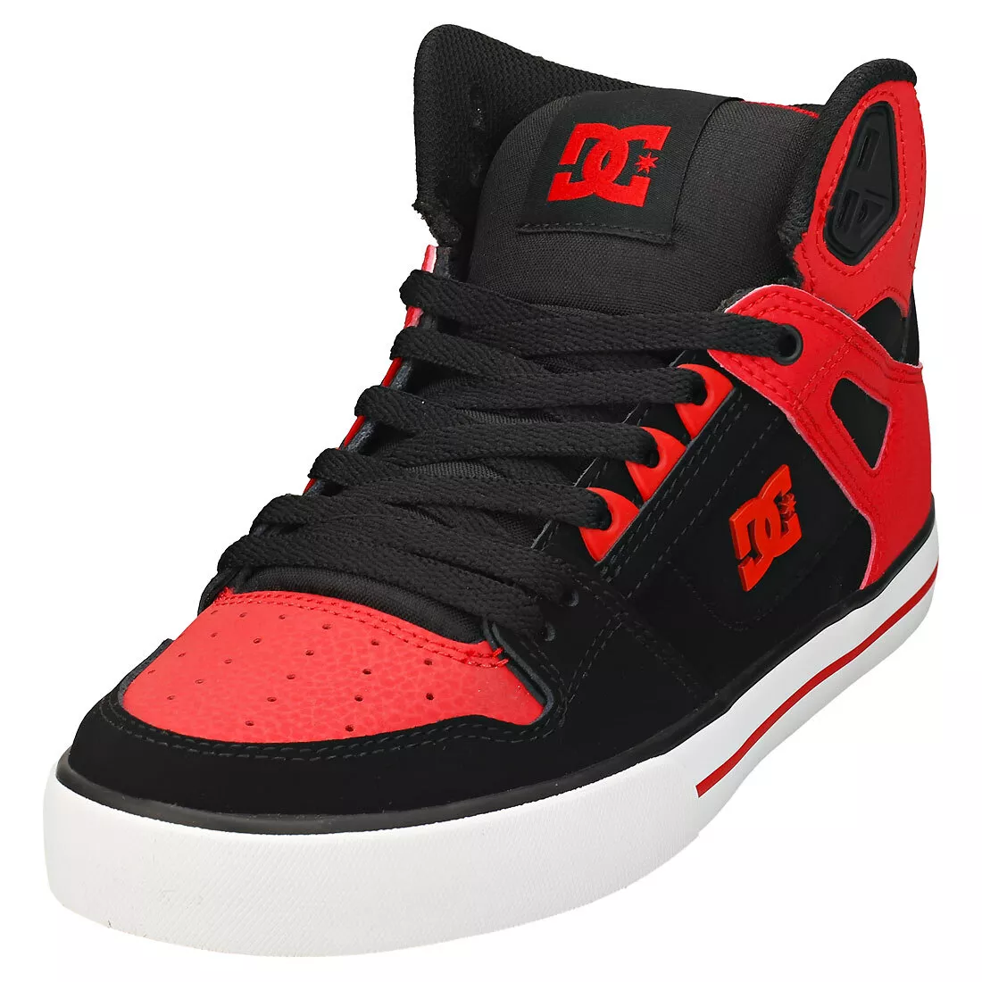 DC Shoes Pure High top Wc Mens Red Black Casual Sneakers