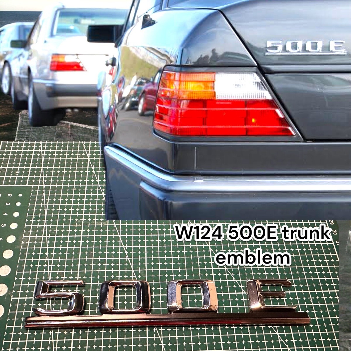 W203 C55 AMG キャリパー 4pot W124 500E 流用 For Mercedes 500E Chrome E Class W124 A1248173715 500E Boot Emblem