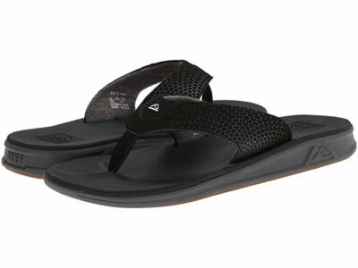Reef Rover Thong Flip Flop  Sandal Black Black Men's Size 100% Original New