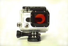 Deep Dive Waterproof Housing Black White for GoPro HD Hero 3 Plus Red Filter