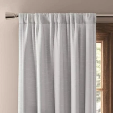 Threshold Blackout Henna 50x95" Rod Pocket Curtain Panel White 068039890* (Dirt)