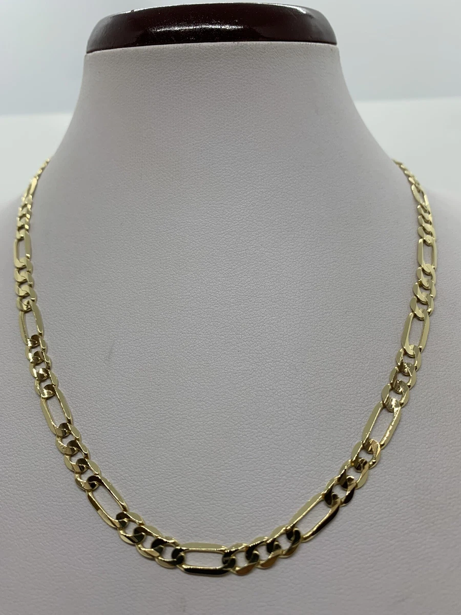 Solid gold on sale figaro chain