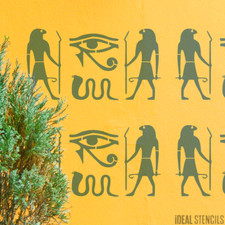 Egyptian Hieroglyphics Stencil Painting Stencil for walls, fabrics, furniture