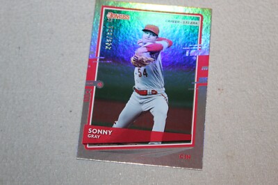2020 Donruss Sonny Gray /353 Career Stat Line #201 Cincinnati Reds