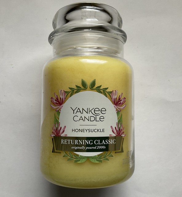 Yankee Candle 22oz Large Jar Returning Classic Honeysuckle Scent Ne