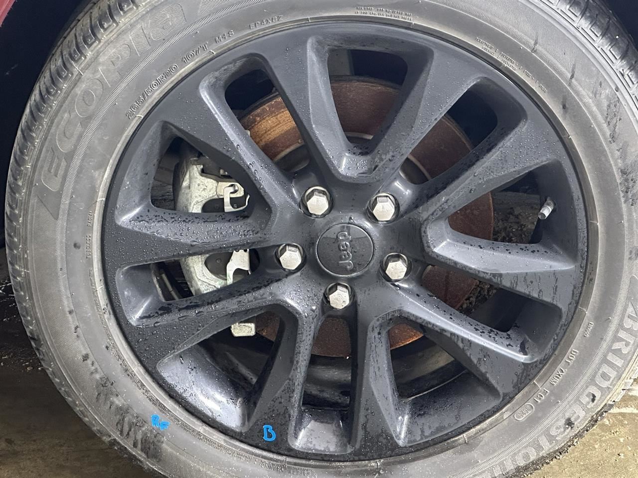 Wheel Wk Body VIN E Or F 6th Digit 20x8 Black Fits 17-22 GRAND CHEROKEE 2703830