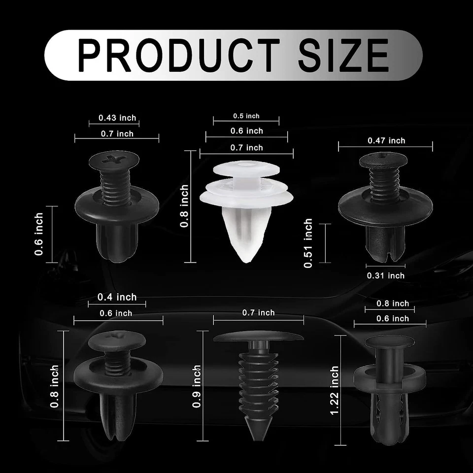 For Mazda Push Pin Rivet Bumper Door Trim Panel Retainer Clip Fastener 6 sizesc Foto 3 de 4