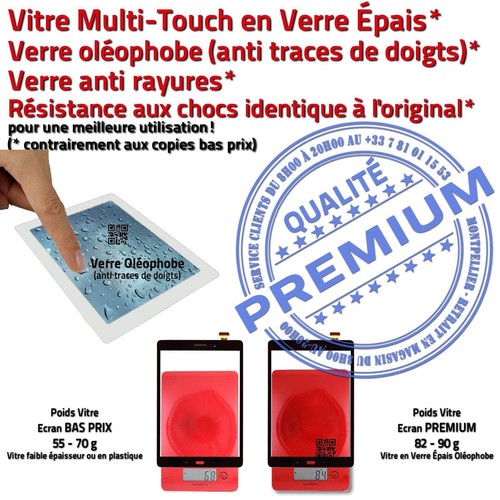 Ecran PREMIUM Blanc Adhésif Prémonté Samsung T555 TAB A Vitre Tactile Assemblée - Photo 3/5