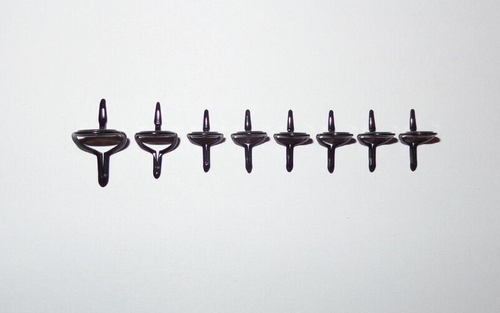 New Set 8 Batson Alps XBUDLG Black Aluminum Oxide Casting Fishing Rod Guides #2 - Picture 2 of 3