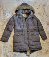 Puffer Coat Hooded Faux Fur Trim Celsius Premium Size Medium 8/10