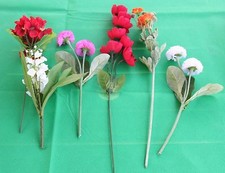 Basteln Kunstblumen 6erSet Maiglöckchen Primel Belis Chrysantheme Mohnblume Deko