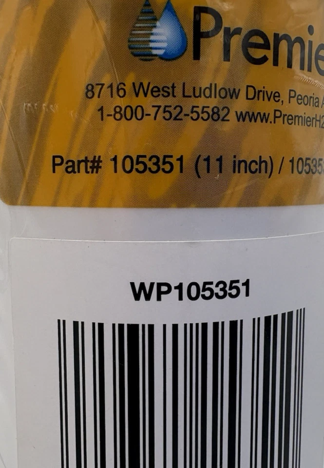 Watts Premier RO-4 RO-Pure WP105351 Carbon Pre-Filter (Yellow)  - Image 3 of 3