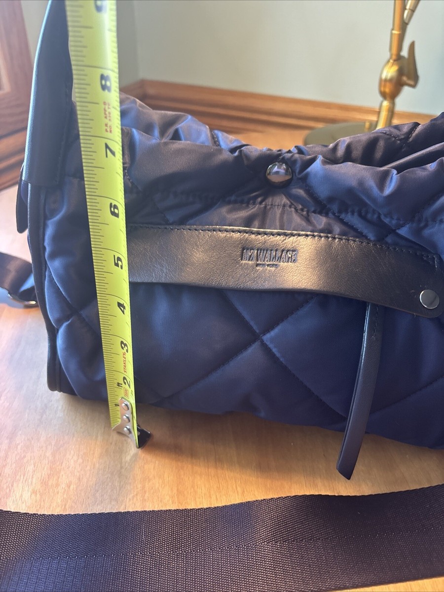14p MZ WALLACE Quilted Madison ? Shopper Nylon Crossbody Navy | eBay